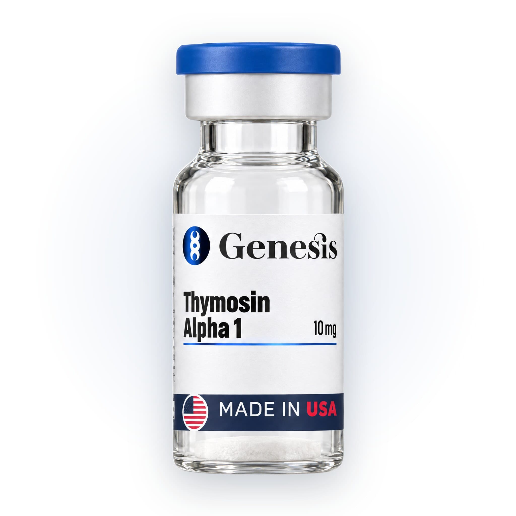 Thymosin Alpha 1 research peptide vial, made in USA